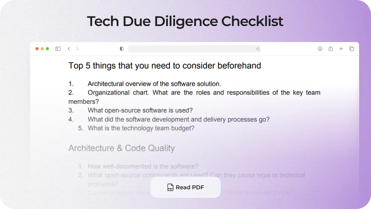 technical due diligence